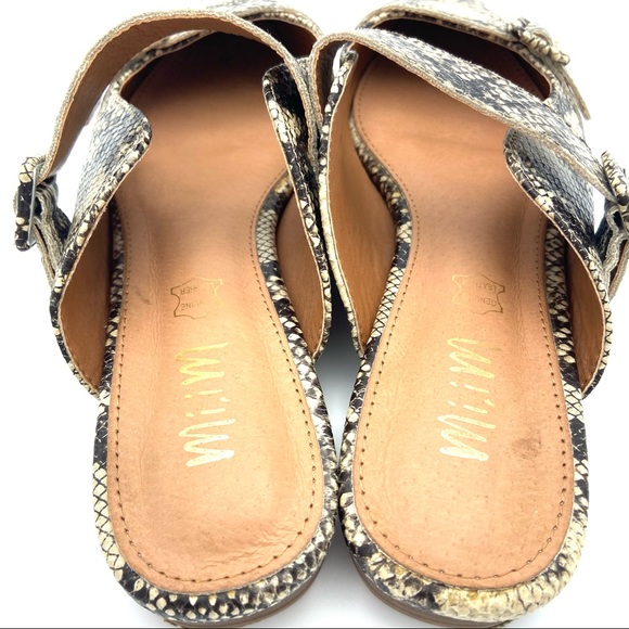 Mi,iM Hannah Slide on Snakeskin Print Mules Size 8 - Picture 7 of 10